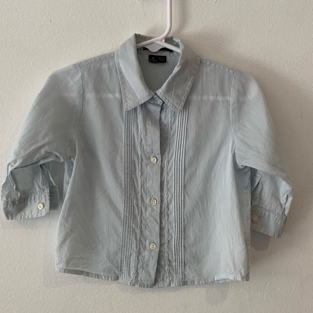 Theory Baby Button Down Light Blue Shirt